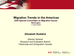 Economic Outcomes of Immigrants to Canada