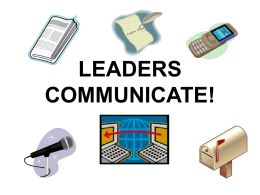 LEADERS COMMUNICATE!