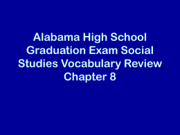 Alabama High School Graduation Exam Social Studies Vocabulary