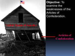 Why did the Articles of Confederation fail?