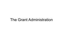 The Grant Administration - USImiskinis2012-2013