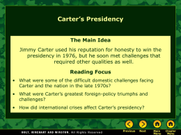 Carter`s Foreign Policy