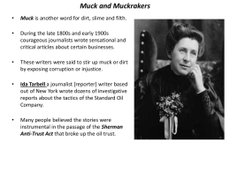 Muck and Muckrakers