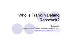Who is Franklin Delano Roosevelt? - WALIZER