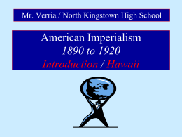 American Imperialism 1890 to 1920
