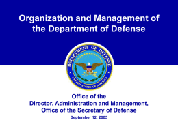 DAY 2 Structure of DoD Mark Munson