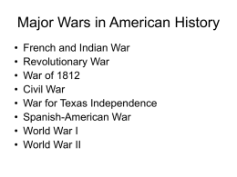 Major Wars in American History