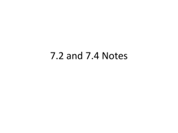 7.2 and 7.4 Notes