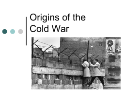 Origins of Cold War