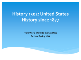 History 1302: United States History since 1877