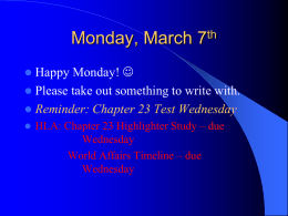 Monday, March 7th - Leon County Schools