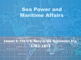 Neutrality and a National Navy 1783-1800