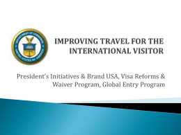 Improving Travel for the International Visitor