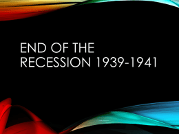 End of the Recession 1939_1941