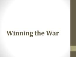 Winning the War