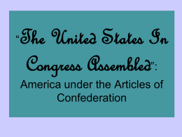 The United States In Congress Assembled