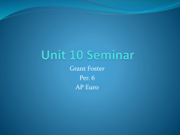 Unit 10 Seminar