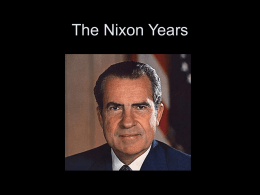 R. The Nixon Years