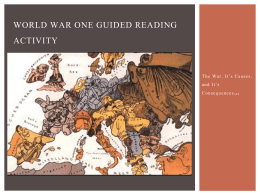 World war One Guided reading Activity - fchs