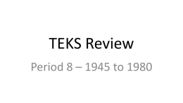 TEKS Review - Humble ISD