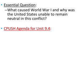 CPUSH Agenda for Unit 9.4