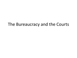 The Bureaucracy and the Courtsx