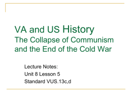 Week 15 Lesson 2 - The Fall of the Soviet Union