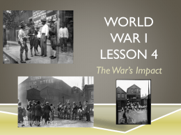 World War I Lesson 4