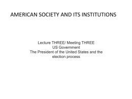 AMERICAN SOCIETY AND ITS INSTITUTIONS