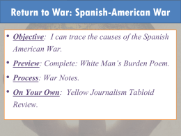 Imperialism and the Spanish American War