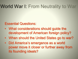 Causes of WWI PPT Student Copy