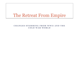 The Retreat From Empire