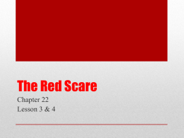 THE RED SCARE x