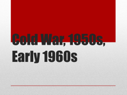 Cold War, 1950s, Ear..