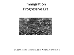 Immigration Progressive Era