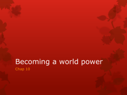 Becoming a world power