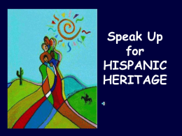 Speak up for Hispanic Heritage Month