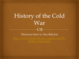 History of the Cold War