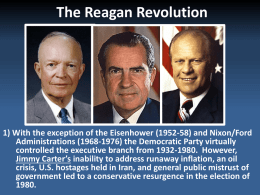 The Reagan Revolution - Mr. Longacre`s US History Website