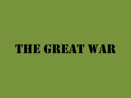 The Great War Notesx