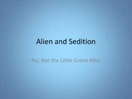 Alien and Sedition