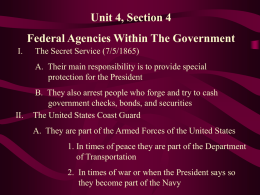 4. Federal Agencies within the Government