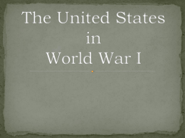 The United States in World War I