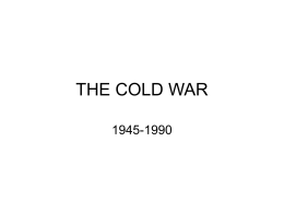 coldwar - IAS 10300 Core Social Science II