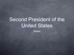 Second President of the United States