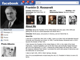 Franklin D. Roosevelt About Me