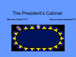 The President`s Cabinet - Middle School Social Studies at PECS