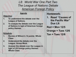 Foreign Policy Unit 2016-2017 - Lesson 8