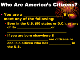Citizenship Chapter 1 blanks