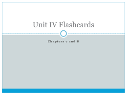 Unit I Flashcards